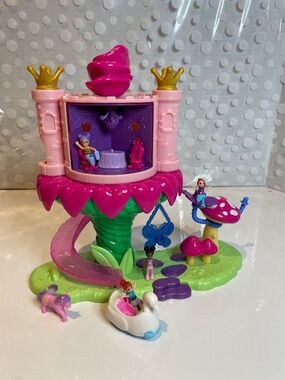 Polly Pocket Rainbow Funland Fairy Flight Ride playset